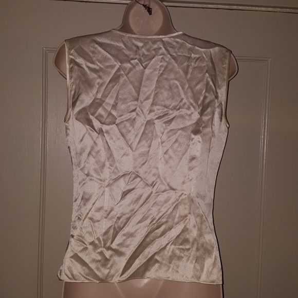 Kenneth Cole New York Vanilla Silk Blouse Sz 4P - Picture 5 of 8